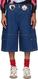 Chopova Lowena Blue Balmy Denim Shorts