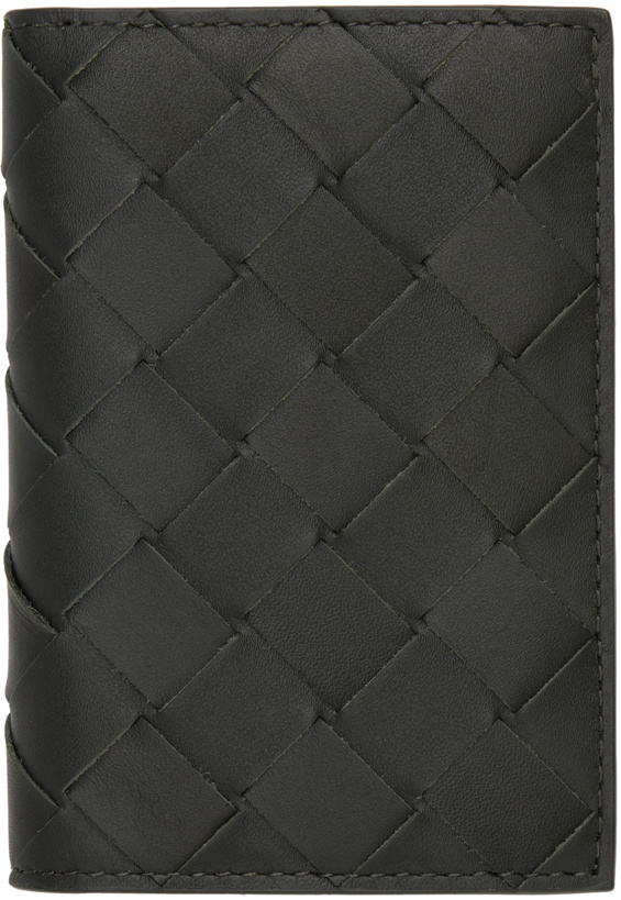 Photo: Bottega Veneta Black Flap Card Case