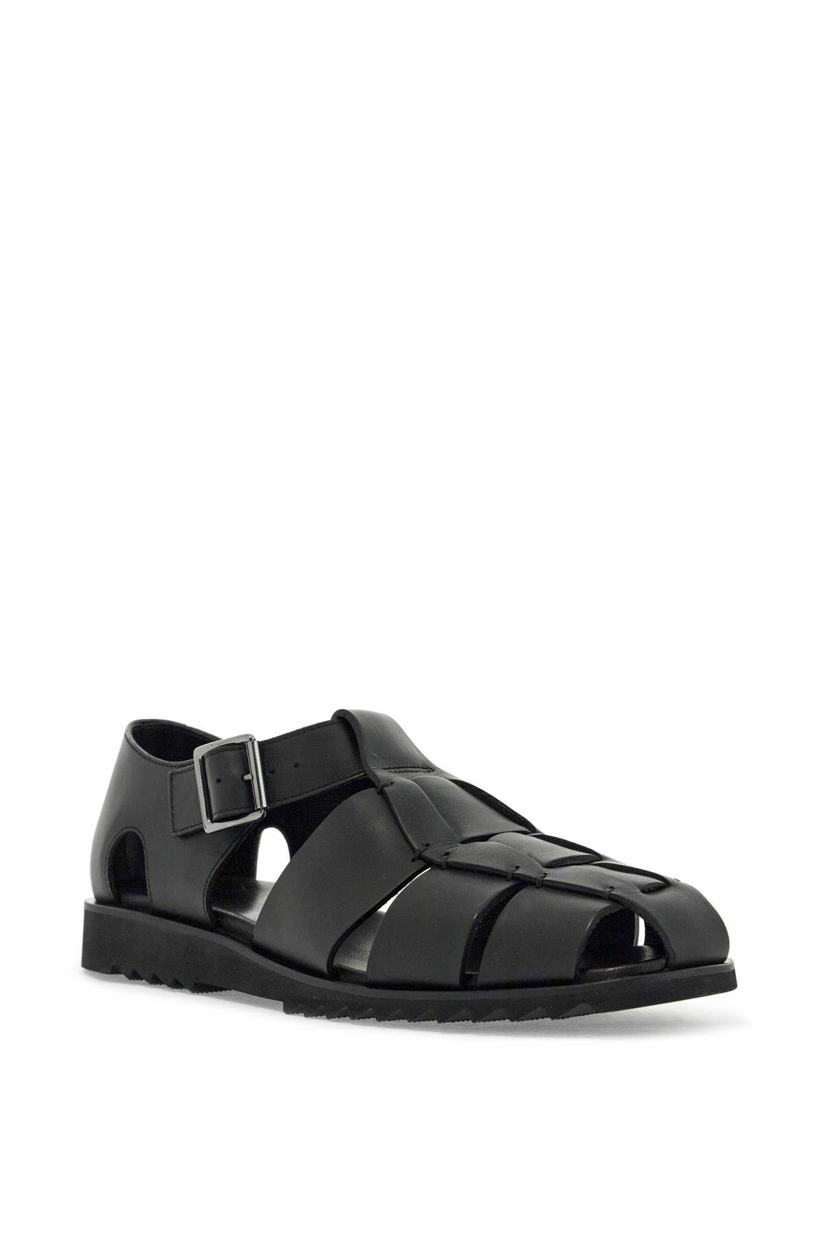 Paraboot Men's Leather Sandals Black