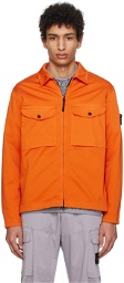Stone Island Orange Garment-Dyed Jacket