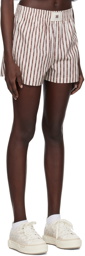 AMIRI Brown Pinstripe Shorts