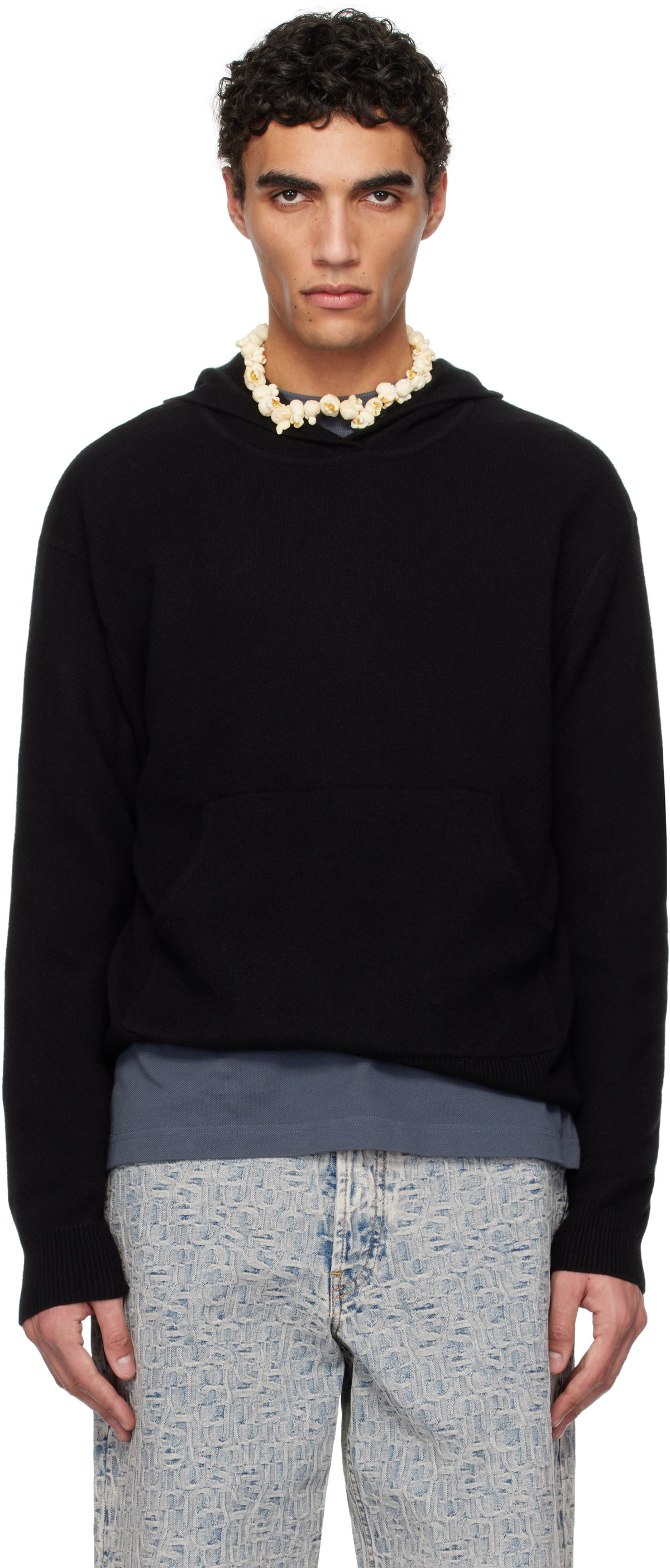 Acne Studios Men's Franziska 1996 Back Logo Hoodie in Black Acne Studios Men's Franziska 1996 Back Logo Hoodie in Black