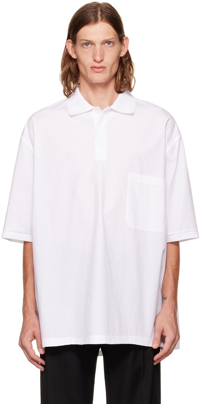Photo: Valentino White Spread Collar Shirt