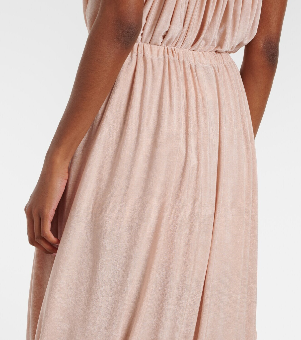 Xu Zhi Asymmetric draped midi skirt