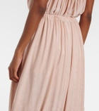 Xu Zhi Asymmetric draped midi skirt