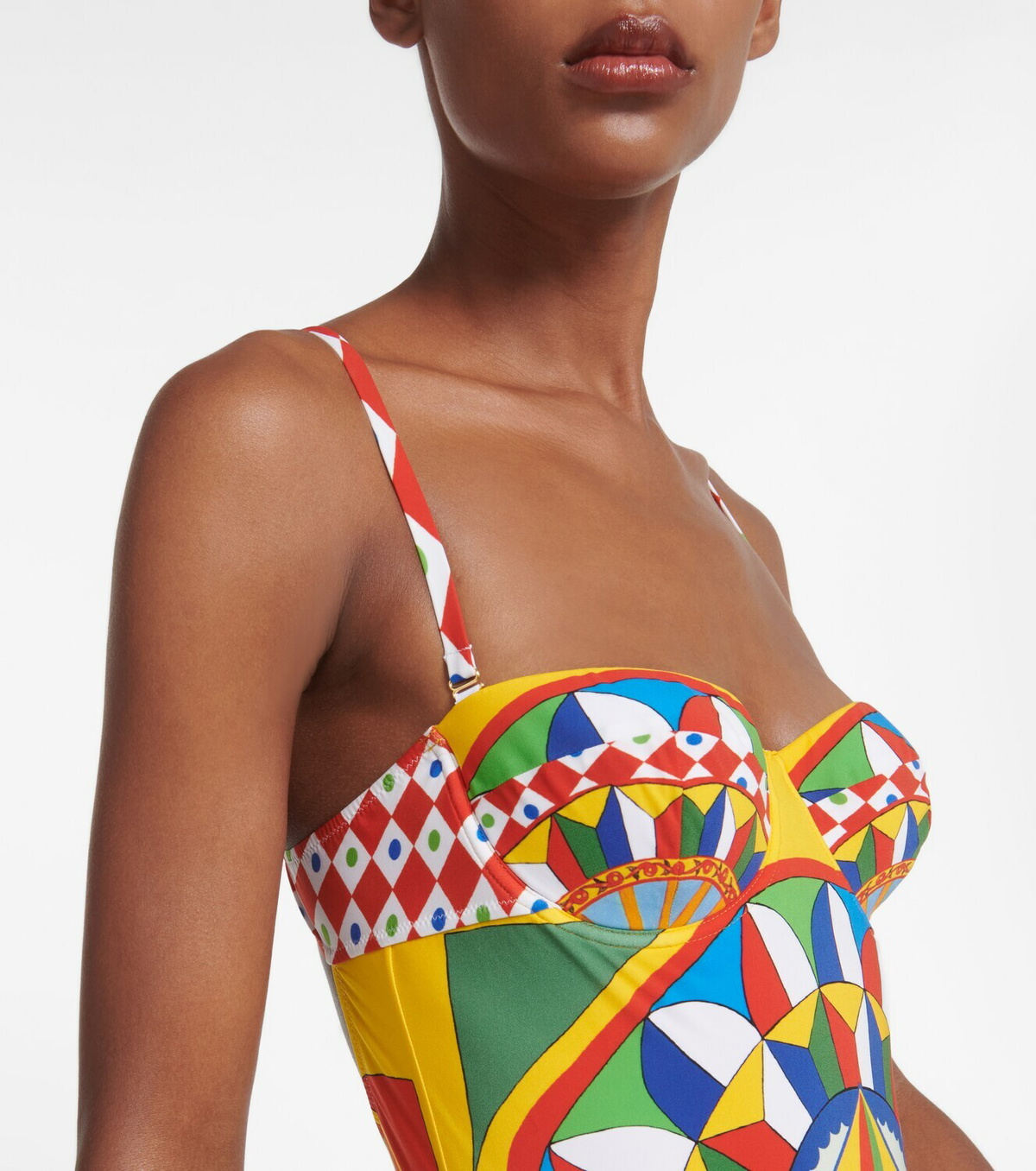【DOLCE & GABBANA】cutout two-tone ホールターネック swimsuit Dolce&Gabbana Carretto cutout swimsuit Dolce & Gabbana
