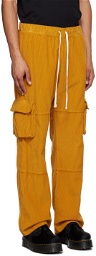 Les Tien Yellow Drawstring Cargo Pants