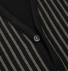 Stüssy - Striped Cotton and Merino Wool-Blend Cardigan - Black