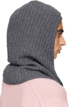 GANNI Gray Wool Mix Balaclava