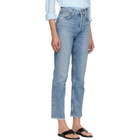 AGOLDE Blue 90's Pinch Waist Crop Jeans