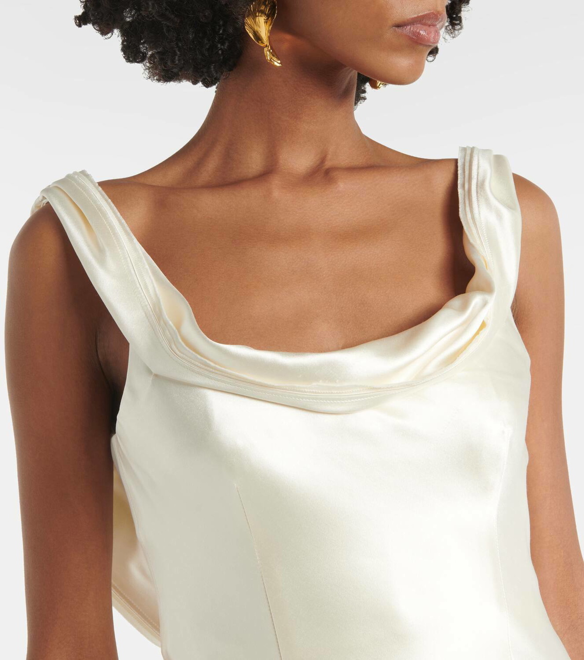 Danielle Frankel Bridal Chiara draped silk and wool gown