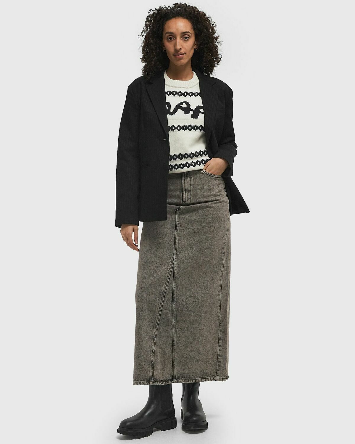 ØLÅF PINSTRIPE BLAZER Black Women