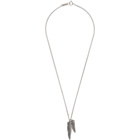 Isabel Marant Silver Double Feather Necklace