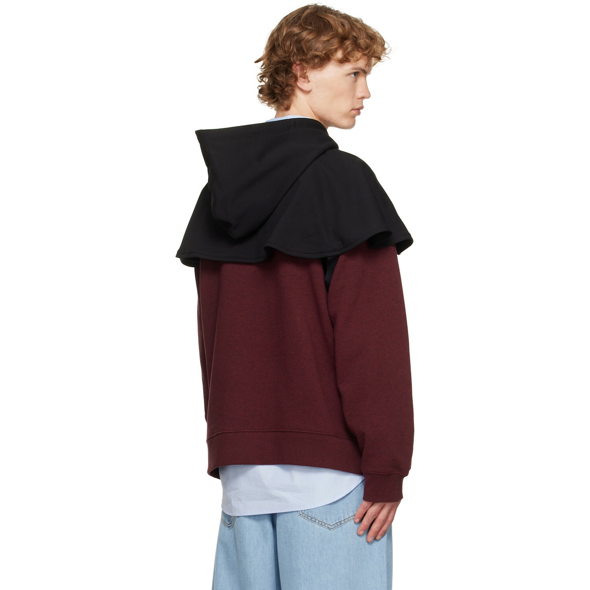 Dries Van Noten Black Cape Hoodie