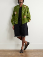 Kardo - Embroidered Printed Cotton Jacket - Green