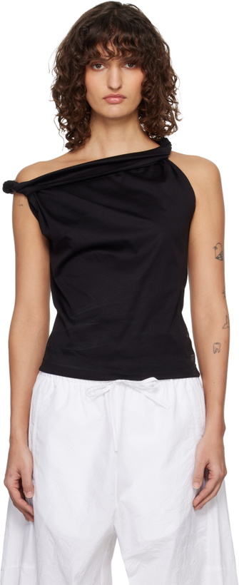 Photo: Róhe Black Sculptural Cotton Silk Top