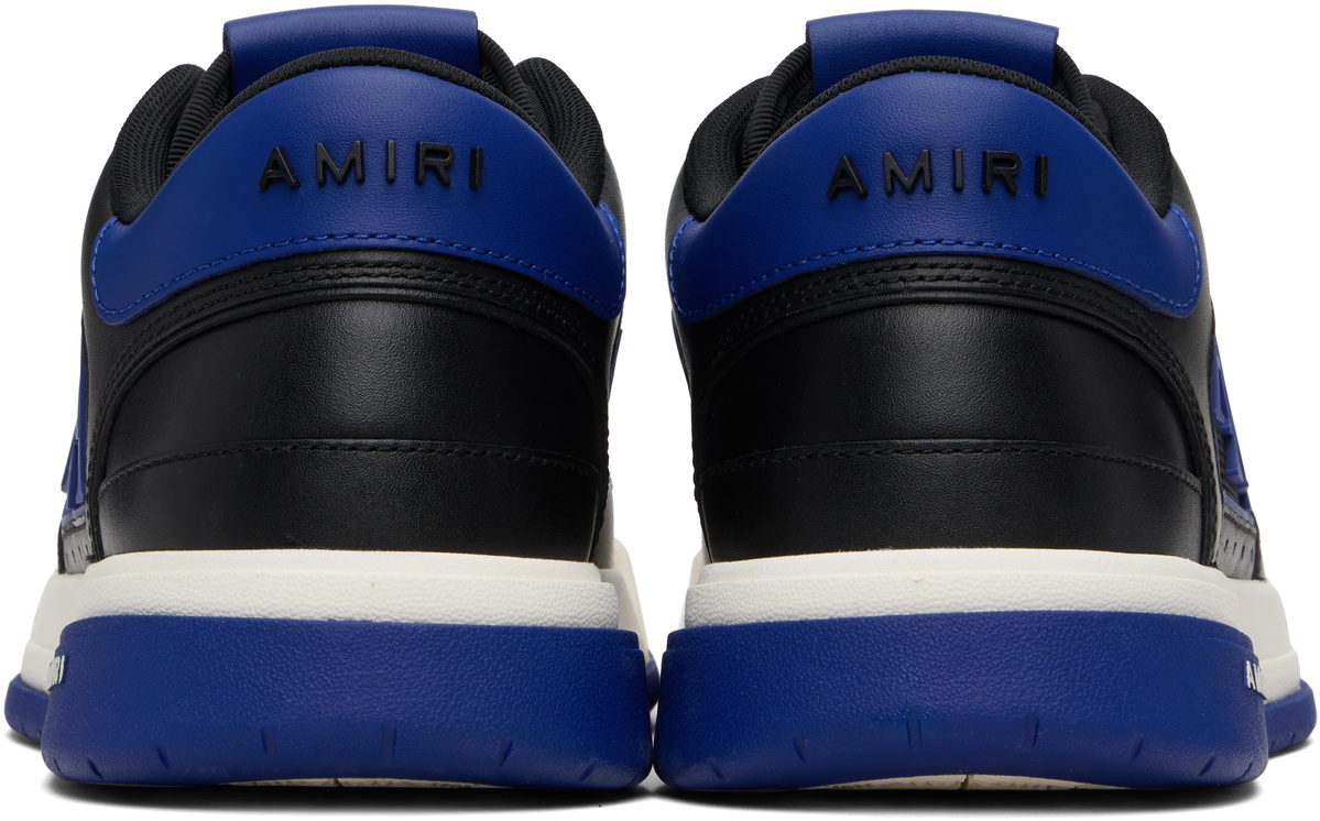 AMIRI Black and Blue Athletic Shoes with Modern Aesthetic AMIRI: Navy & White Skel Top Low Sneakers | SSENSE main image 3