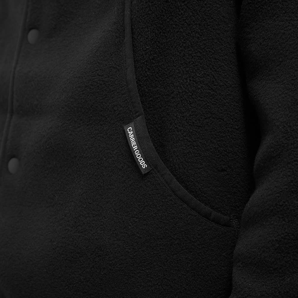 Carrier Goods Men's Fleece Cardigan in Black Carrier Goods