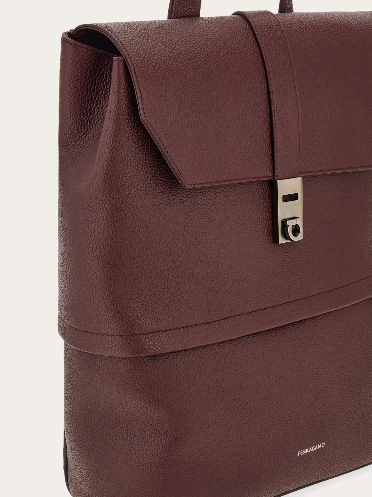 Ferragamo Mens Hug buckle backpack in Red