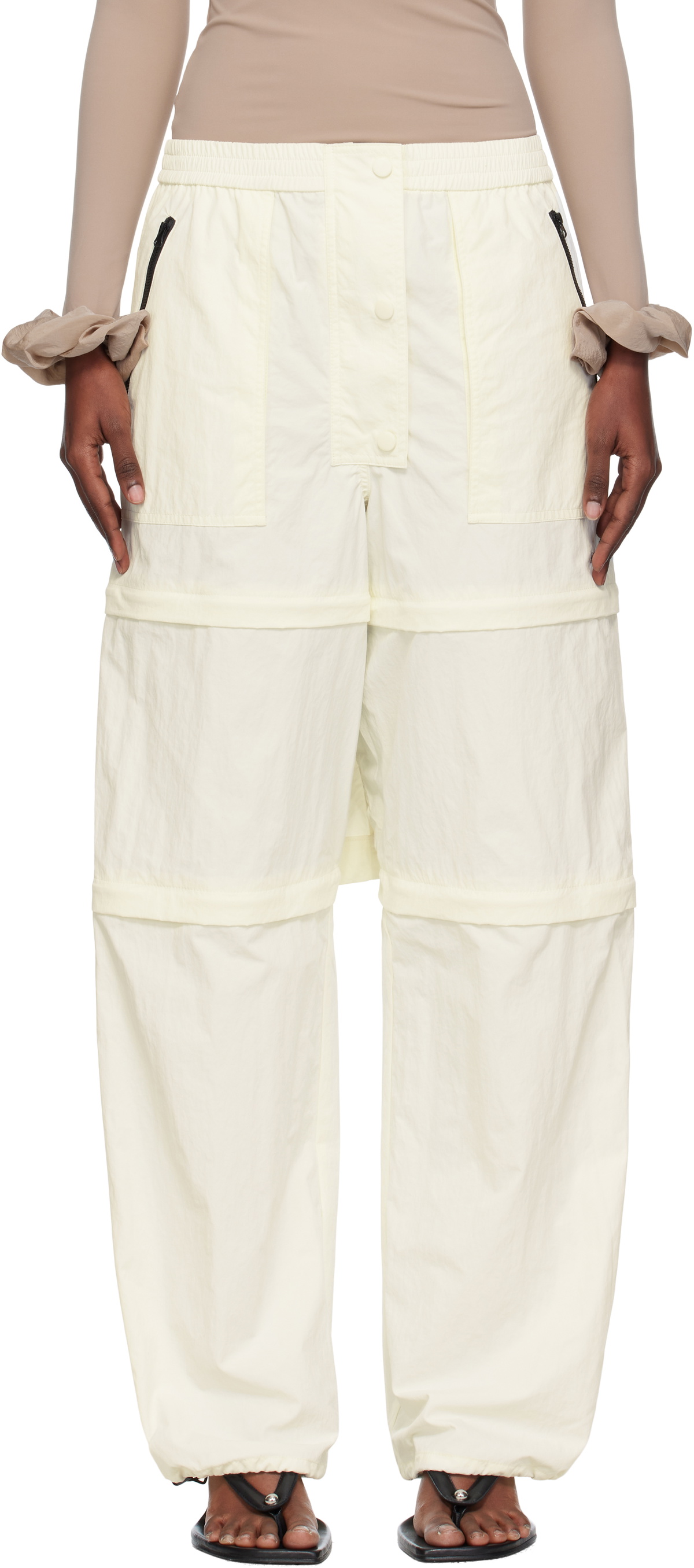 Pushbutton Off-White Three Way Detachable Trousers