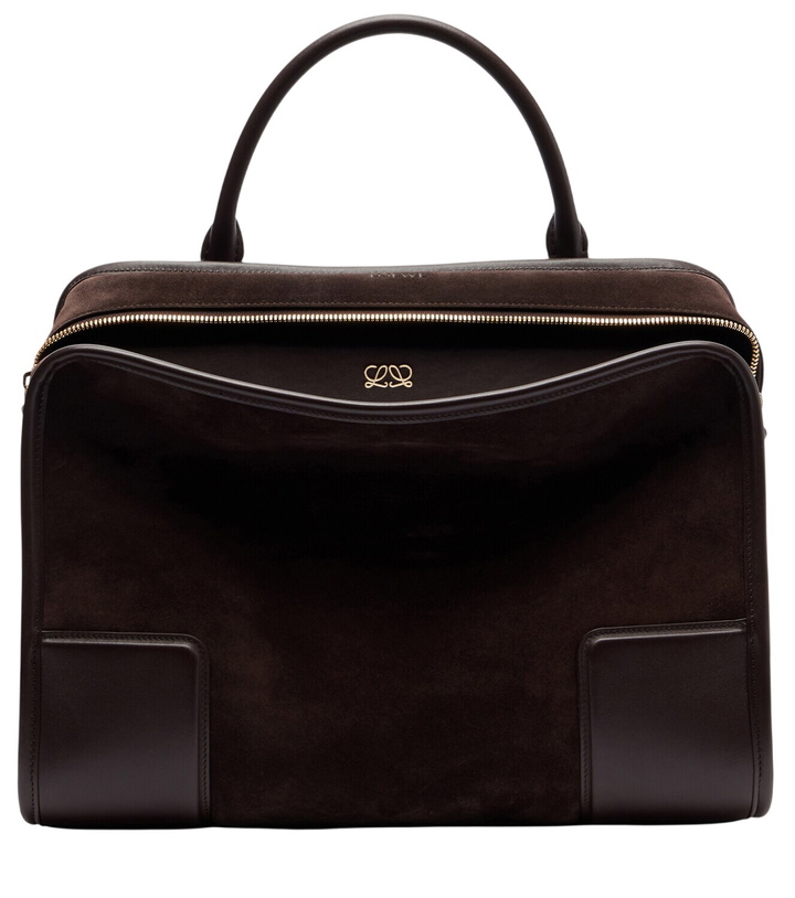 Photo: Loewe Amazona 180 Large suede top-handle bag