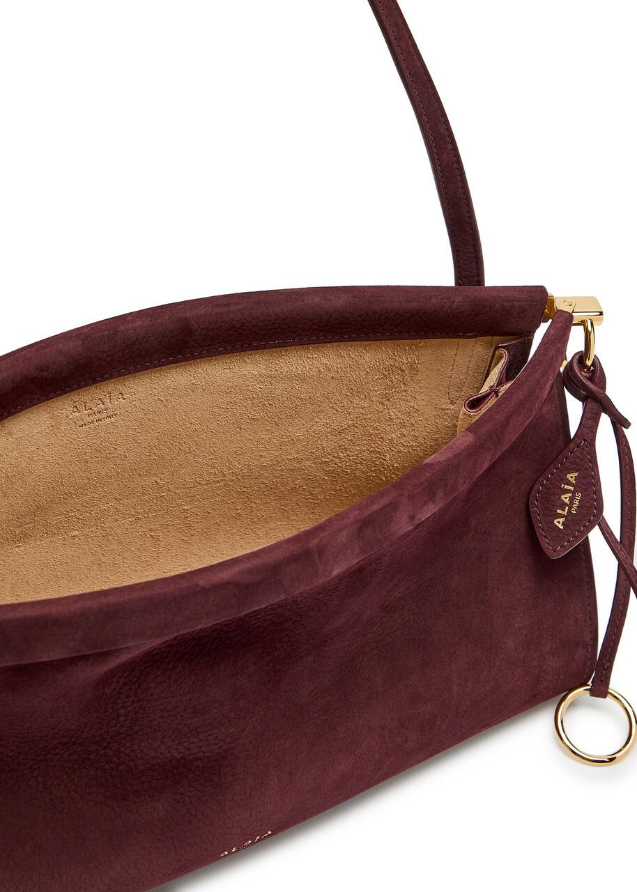 Alaïa East West Nubuck Medium Shoulder bag - Burgundy - One Size