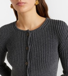 Magda Butrym Cropped crochet-trimmed cashmere cardigan