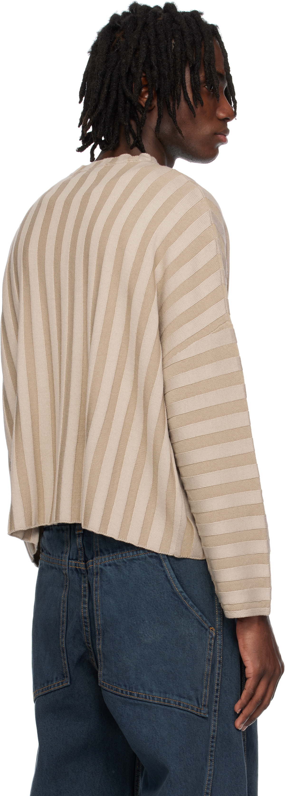 Eckhaus Latta Beige Keyboard Sweater