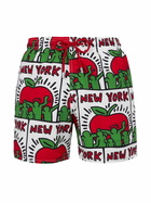 MC2 Saint Barth Man Mid-length Gustavia Swim-shorts With Keith Haring Design Placed Print| Keith Haring Special Edition