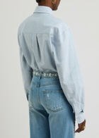 Coperni Oxford Cotton Shirt Bodysuit Blue