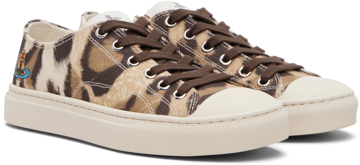 Vivienne Westwood Brown Low Top Plimsoll Sneakers