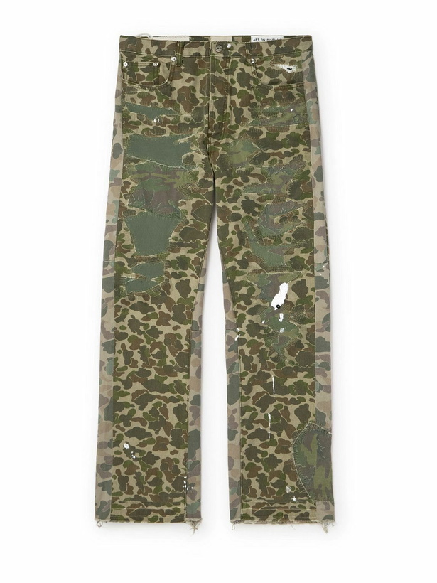 Photo: Gallery Dept. - Venura Straight-Leg Patchwork Camouflage-Print Cotton-Canvas Trousers - Green