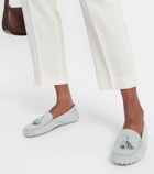 Loro Piana Dot Sole suede moccasins