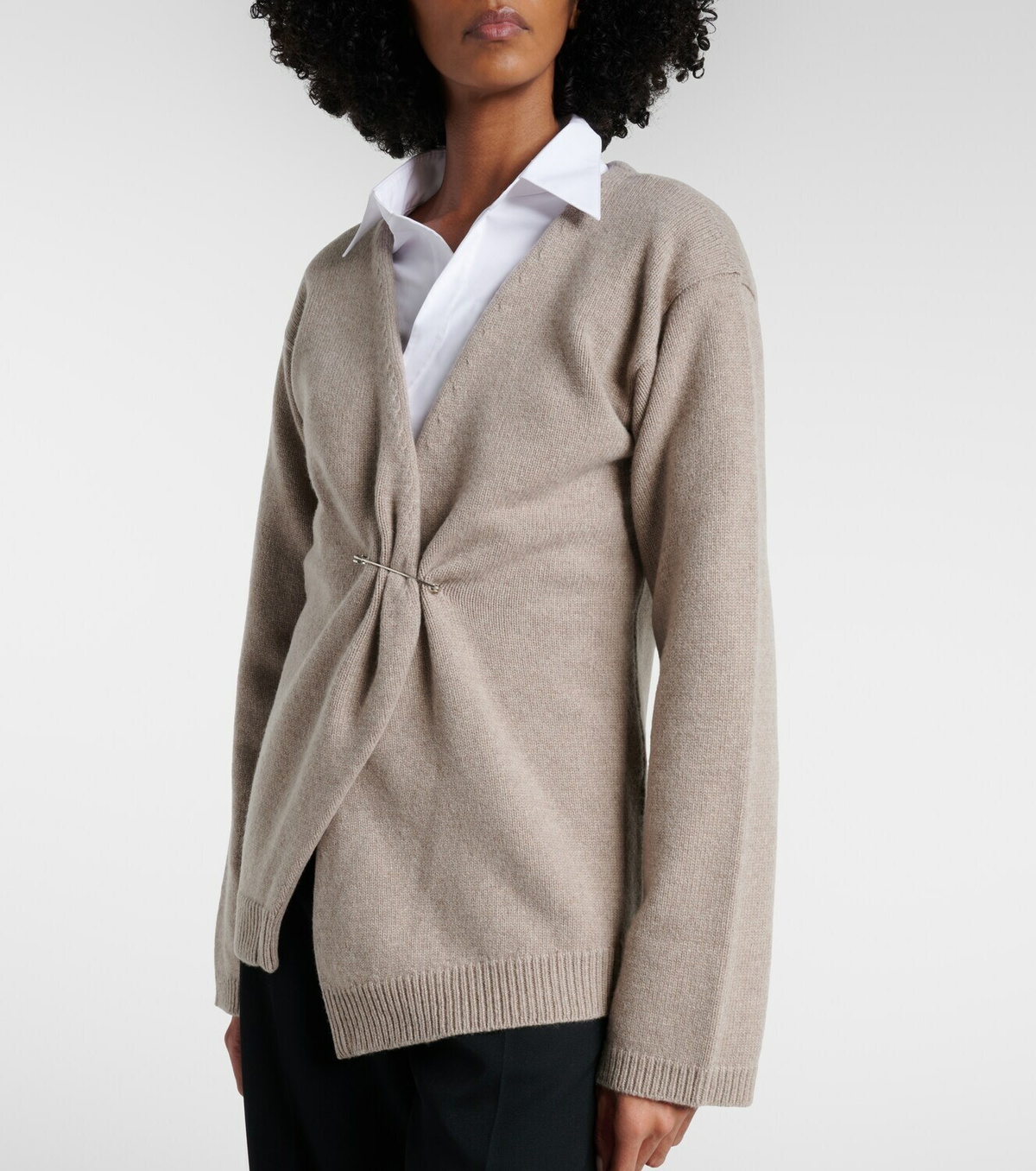 Róhe Wool and cashmere wrap cardigan