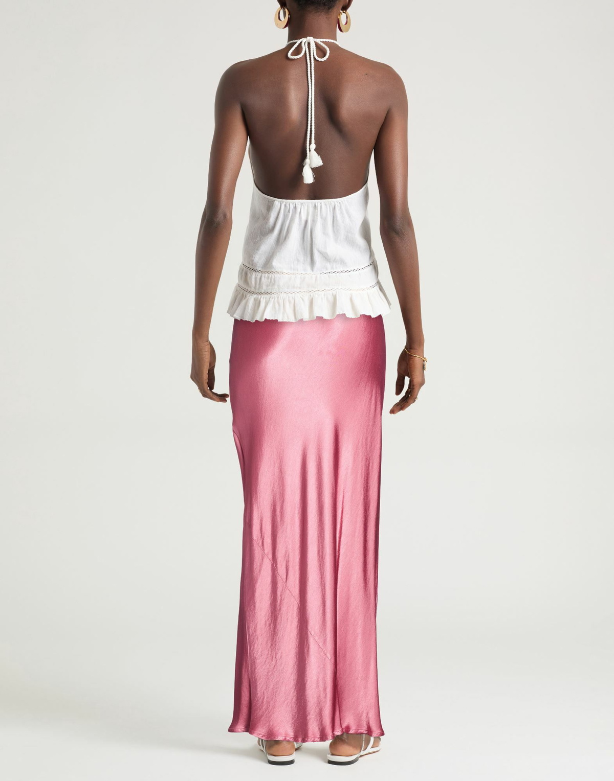 Manila Grace Womens Maxi skirt in Pink
