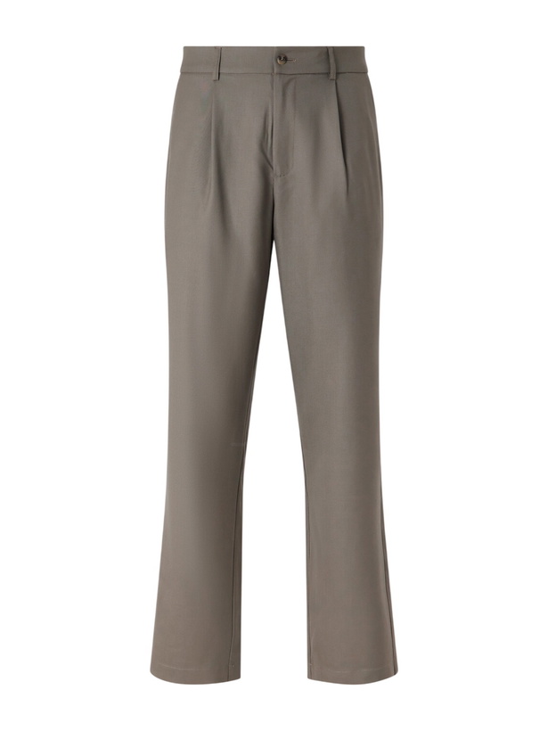 Photo: De Bonne Facture - One Pleat Straight-Leg Pleated Virgin Wool Trousers - Green
