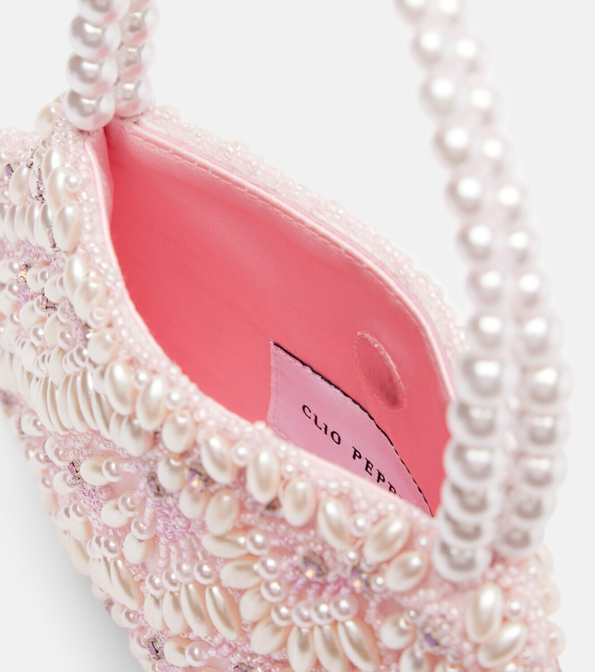 Clio Peppiatt Scallop Mini embellished tote bag