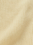 NN07 - Holger 6336 Ribbed Wool Half-Zip Sweater - Yellow