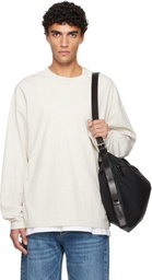Fear of God ESSENTIALS Off-White Holiday Embroidered Classic Long Sleeve T-shirt