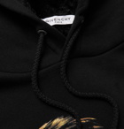 Givenchy - Faux Fur-Lined Printed Loopback Cotton-Jersey Hoodie - Men - Black