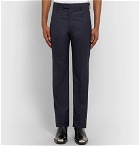 CALVIN KLEIN 205W39NYC - Navy Slim-Fit Striped Puppytooth Wool Suit Trousers - Men - Navy