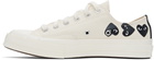 COMME des GARÇONS PLAY Off-White Converse Edition Chuck 70 Multi Heart Low Top Sneakers