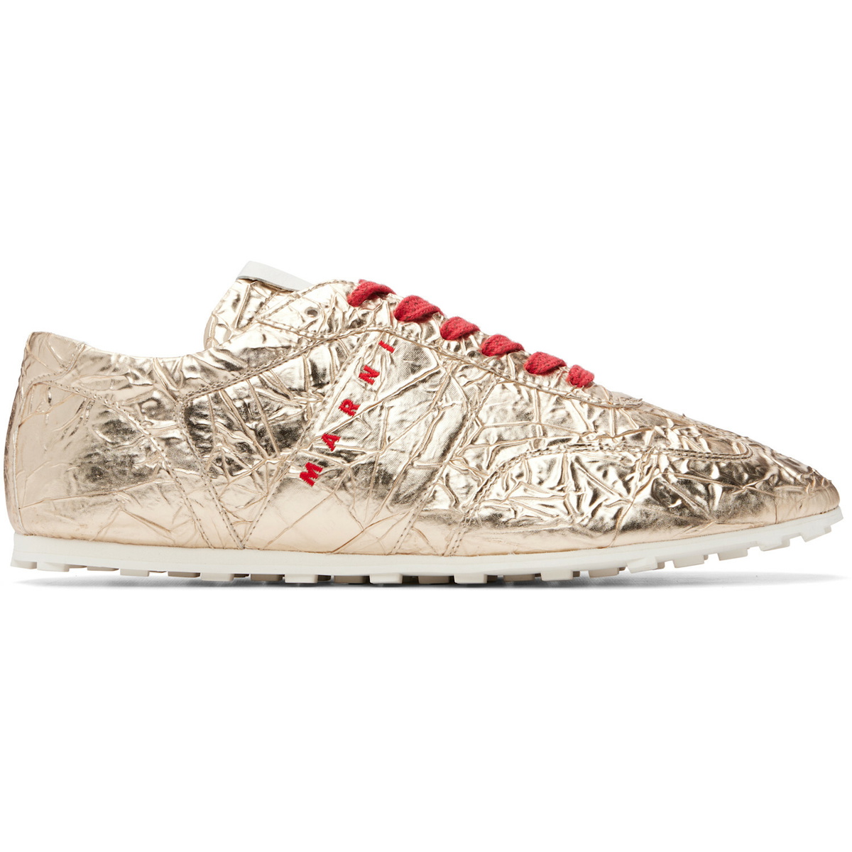 Marni Gold Softy Soccer Sneakers