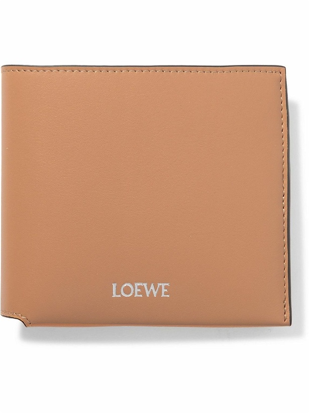 Photo: LOEWE - Logo-Print Leather Billfold Wallet