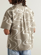 FRAME - Camp-Collar Printed Organic Cotton Shirt - Neutrals