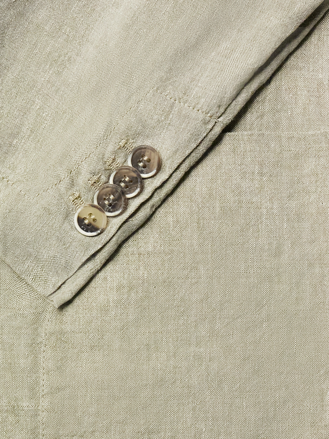 Barena - Siroco Marte Double-Breasted Linen Suit Jacket - Green