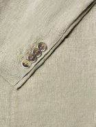 Barena - Siroco Marte Double-Breasted Linen Suit Jacket - Green