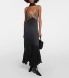 Khaite Candita lace-trimmed silk maxi dress