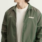 Les Deux Men's Prince Shiny Track Jacket in Pineneedle Green