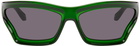 LOEWE Green Paula’s Ibiza Arch Mask Sunglasses